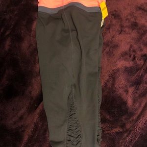Tangerine Cropped Workout Pants
